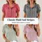 Women's Casual Ruffled Puff Sleeve Top