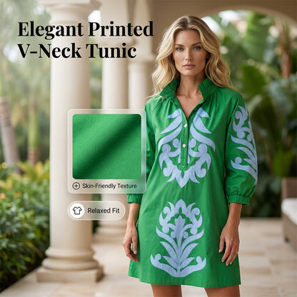 Bohemian Print 3/4 Sleeve Casual Dress