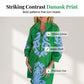 Bohemian Print 3/4 Sleeve Casual Dress
