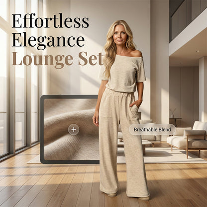 Women's Off-Shoulder Two-Piece Lounge Set