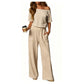 Women's Off-Shoulder Two-Piece Lounge Set