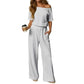 Women's Off-Shoulder Two-Piece Lounge Set