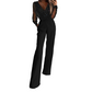 Women's Elegant V-Neck Wide-Leg Jumpsuit
