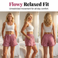 Women's Gingham Ruffle Hem Shorts