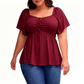 Women's Plus Sweetheart Neck Top