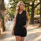 Women's V-Neck Sleeveless Top & Shorts Set
