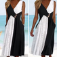 Women's Elegant Patchwork V-Neck Dress