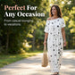 Short Sleeve Loose Fit Summer Long Dress