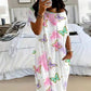 Short Sleeve Loose Fit Summer Long Dress