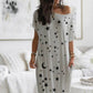 Short Sleeve Loose Fit Summer Long Dress