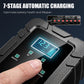 🔋⚡ Smart Battery Charger | Automatic Voltage Detection · Smart Overcharge Protection · Pulse Repair · Multiple Safety Features · LCD Display