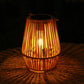 Solar Powered Rattan Lantern Light