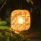 Solar Powered Rattan Lantern Light