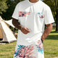 🌊 9 Super Cool Sets💥Men's Graphic Print T-Shirt & Shorts Set
