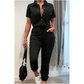 🥳2026 HOT SALE🥳💞50K+ SOLD!Women's Short Sleeve Button-Front Jumpsuit