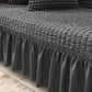 Bubble Texture Elastic Ruffled Sofa Cover