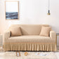 Bubble Texture Elastic Ruffled Sofa Cover