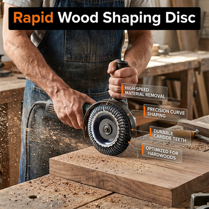 🔥50% OFF! Wood shaping disc for angle grinder – rapid removal, ultra durable. Perfect for carving & DIY! 50K+ sold! 🔧✨