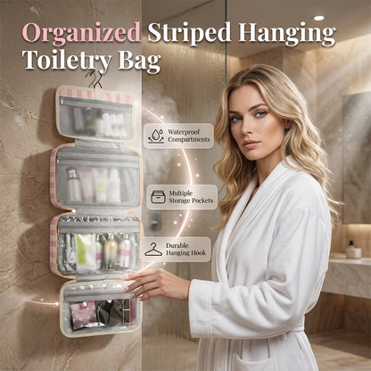 🔥Summer Hot Sales - 59% OFF💞30K+ SOLD!!💝Striped Hanging Travel Toiletry Bag