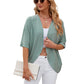 Soft casual half sleeve cardigan for women