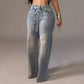 🎉Limited Sale🎉Women's Rhinestone Embellished Wide-Leg Jeans with Belt