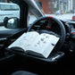 🍔Steering Wheel Tray Table  – Foldable, Cup & Tablet Slot, Lightweight🚗
