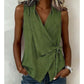 🔥49% OFF Women's Halter Sleeveless Casual Blouse, Soft Breathable Summer Tank Top, Elegant Loose Fit Daily Shirts for Vacation & Streetwear