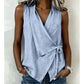 🔥49% OFF Women's Halter Sleeveless Casual Blouse, Soft Breathable Summer Tank Top, Elegant Loose Fit Daily Shirts for Vacation & Streetwear