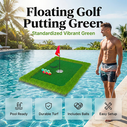 🏊‍♂️⛳ Floating putting green – practice golf in pool, lake, or backyard!