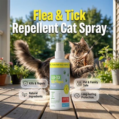 Natural Flea and Tick Repellent Spray for Cats