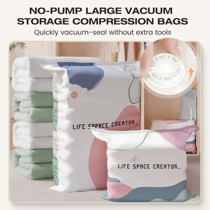 ⏳Limited-time 50% off⏰No-Pump Large Vacuum Storage Compression Bags🛏️🗄️