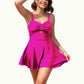 🌊👙 Women's dress-style swimsuit, A-line cut, featuring a sexy cutout design.