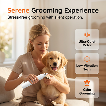 Quiet Electric Pet Nail Grinder with LED Light for Dogs and Cats