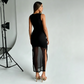 Women's Sleeveless Skeleton Print Bodycon Dress