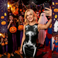 Women's Sleeveless Skeleton Print Bodycon Dress