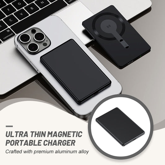 🔥50% OFF! 🔋5000mAh ultra-thin magnetic power bank