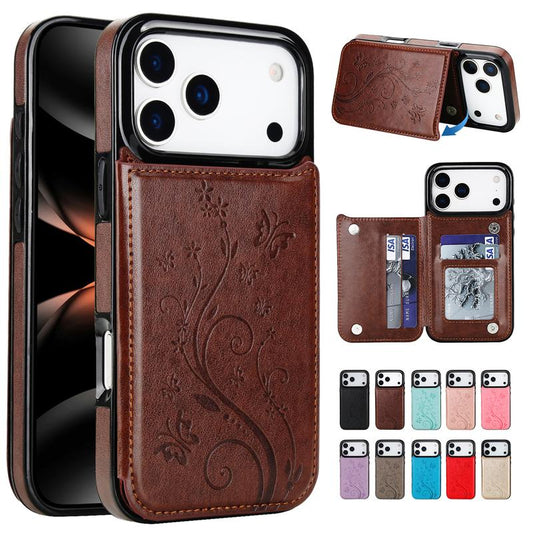 Elegant Floral Card Holder Phone Case