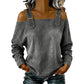 Women's Fashion Wide Strap Denim Top