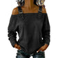 Women's Fashion Wide Strap Denim Top