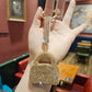Sparkling Rhinestone Mini Purse Keychain