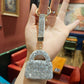 Sparkling Rhinestone Mini Purse Keychain