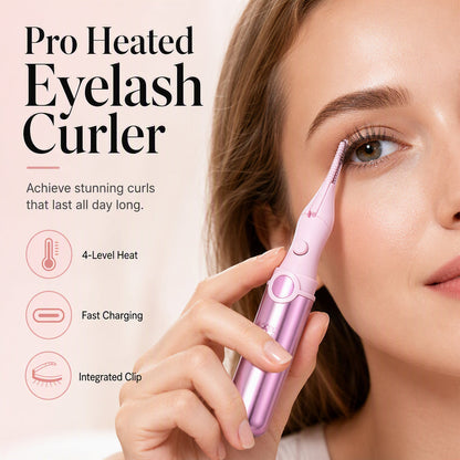 🔥💐Last Day Special Price £12.99‼️ ✨Rechargeable Heated Eyelash Curler | Get Long-Lasting Perfect Lash Curls Anytime🔋