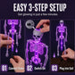 🎃💡 Solar Skeleton Stake Lights – Glow In The Dark, Solar Powered, Easy To Install. Ideal For Haunted Yard, Porch & Walkway! 👻🪦✅