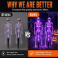 🎃💡 Solar Skeleton Stake Lights – Glow In The Dark, Solar Powered, Easy To Install. Ideal For Haunted Yard, Porch & Walkway! 👻🪦✅