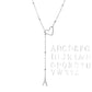 Stainless Steel Y-Shape Heart Initial Necklace