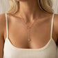 Stainless Steel Y-Shape Heart Initial Necklace