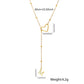 Stainless Steel Y-Shape Heart Initial Necklace