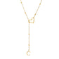 Stainless Steel Y-Shape Heart Initial Necklace