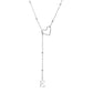 Stainless Steel Y-Shape Heart Initial Necklace