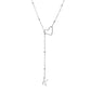Stainless Steel Y-Shape Heart Initial Necklace